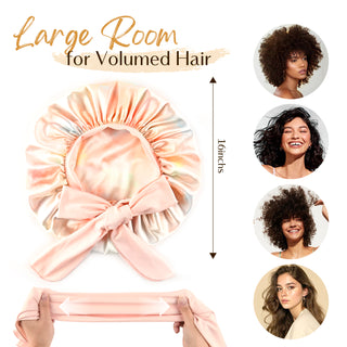 Bonnet en satin beurre | Crépuscule d'agrumes