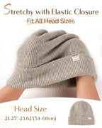 Butter Satin Lined Knit Skull Beanie - Heather Oat