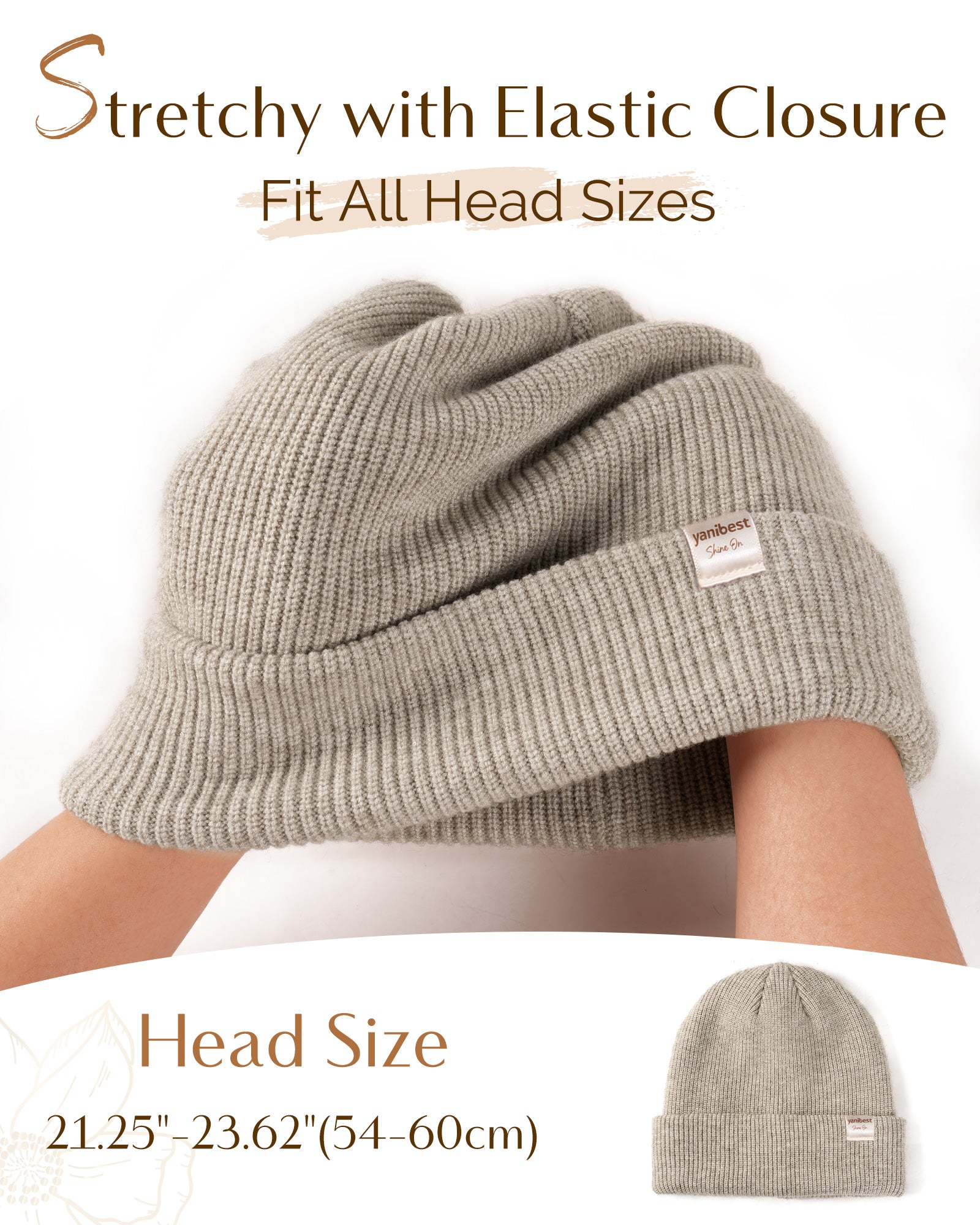 Butter Satin Lined Knit Skull Beanie - Heather Oat