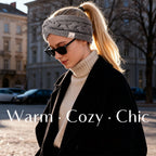 Satin Lined Headbands for Winter - Gray