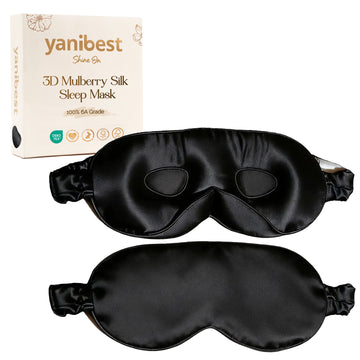 3D Mulberry Silk Sleep Mask - Black