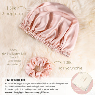 Mulberry Silk Bonnet Adjustable Elastic