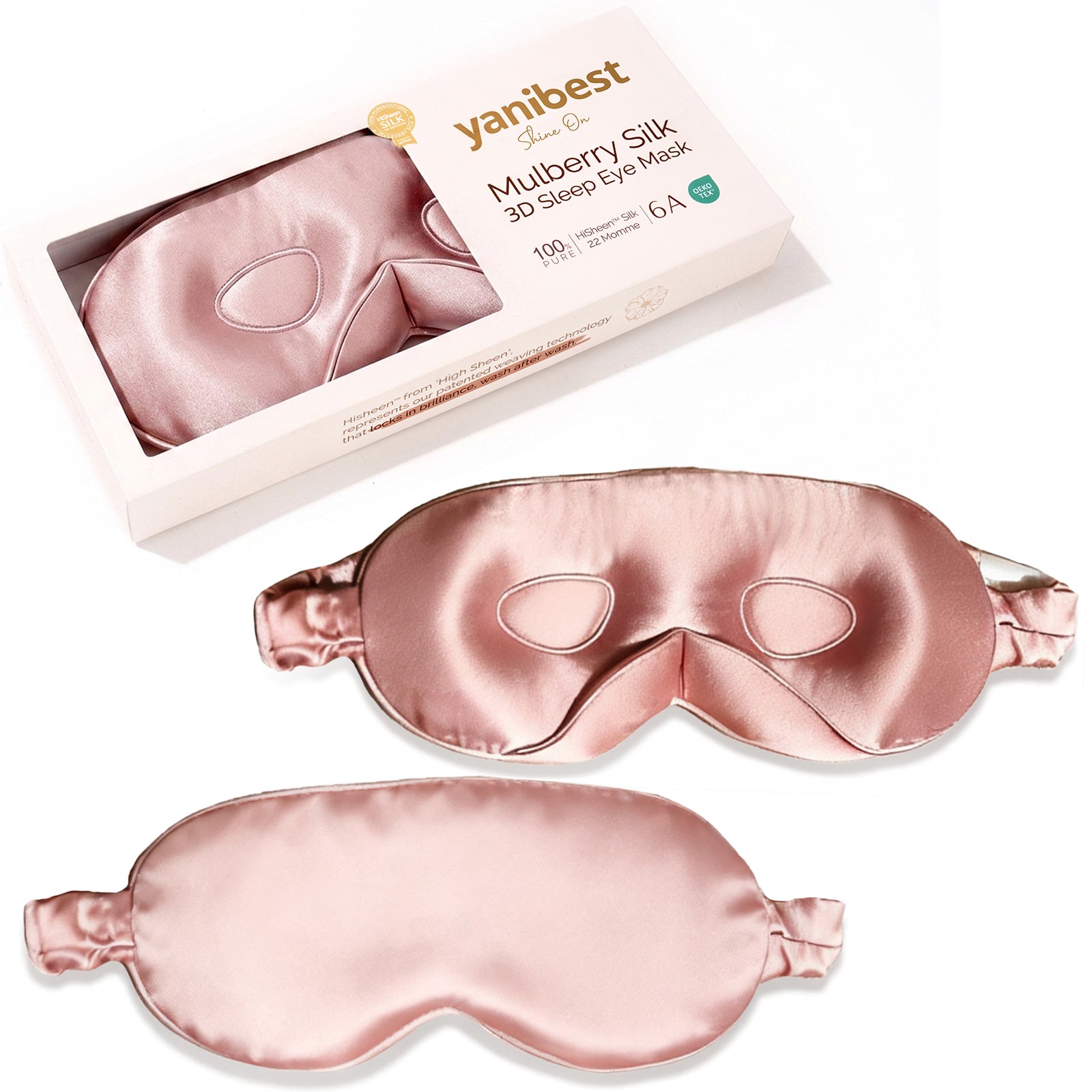 Mulberry Silk 3D Sleep Mask - Pink