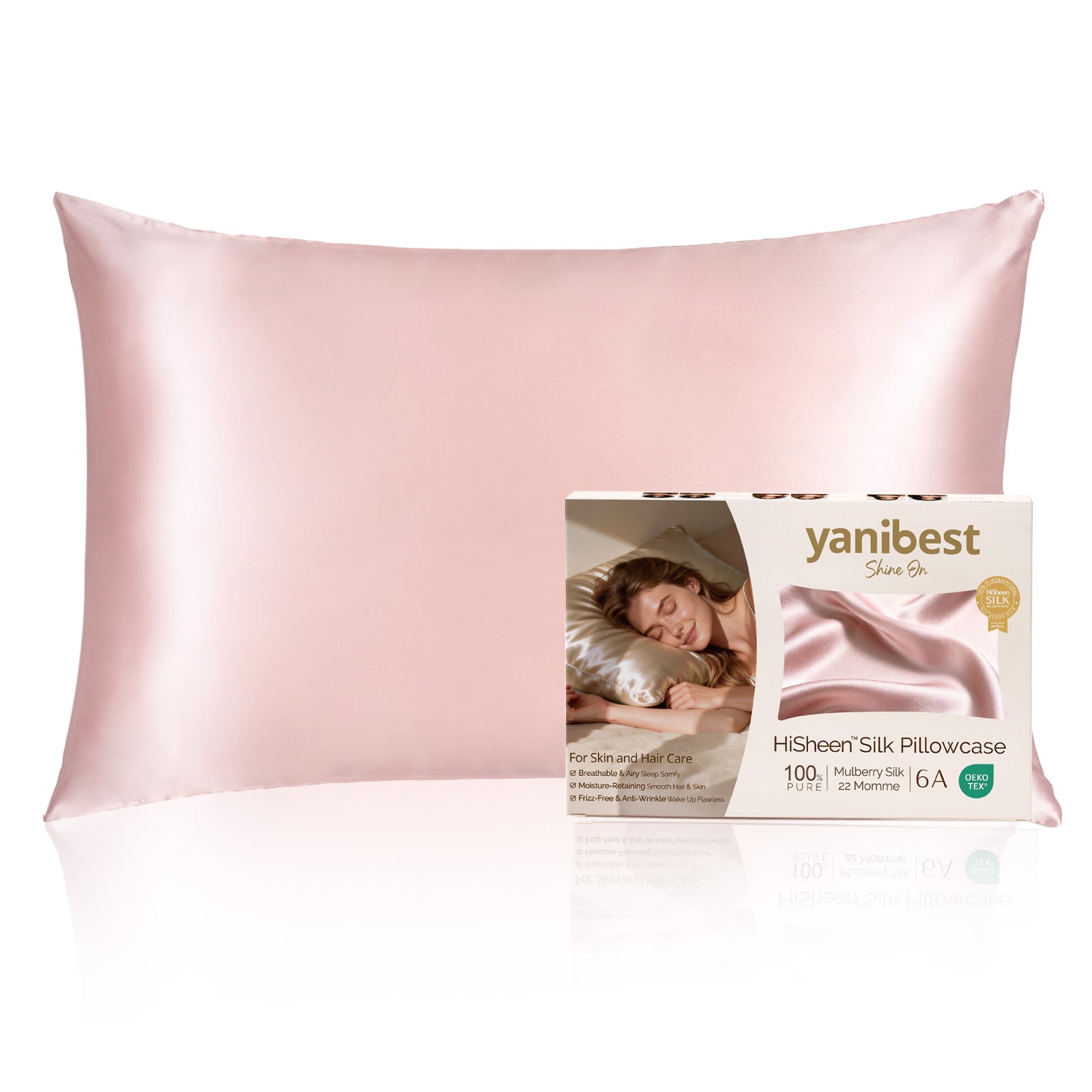 Mulberry Silk 22 MOMME Luxury Pillowcase | Rose Pink