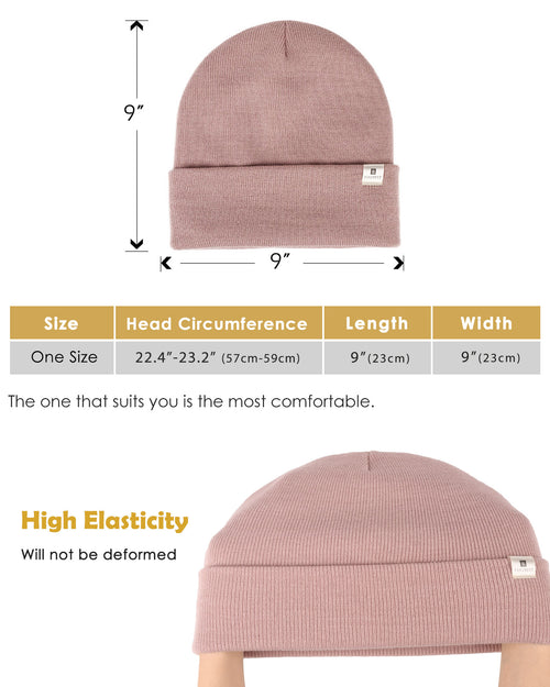 Butter Satin Lined Knit Skull Beanie - Lotus Pink