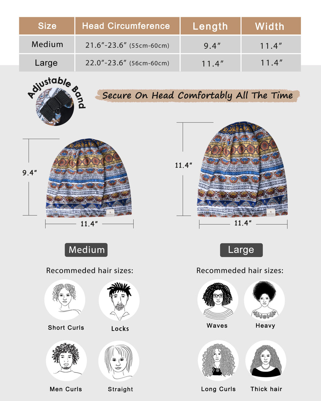 Butter Satin Lined Slouchy Cap - Coastal Paisley