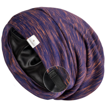 Butter Satin Lined Slouchy Cap - Nebula Purple