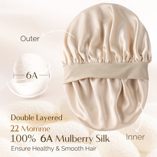 Mulberry Silk Bonnet with Tie Band