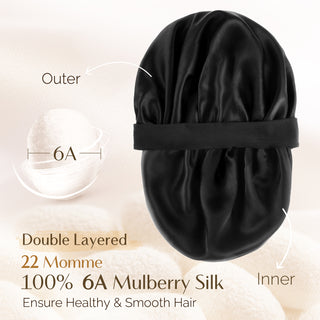 Mulberry Silk Bonnet with Tie Band