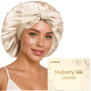 Mulberry Silk Bonnet with Tie Band