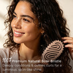 3D Styling Brush for Curly & Coily Hair | Detangle, Defrizz & Define - Crystal