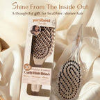 3D Styling Brush for Curly & Coily Hair | Detangle, Defrizz & Define - Beige