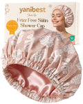 Butter Satin Lined Waterproof Shower Cap - Blush Pink