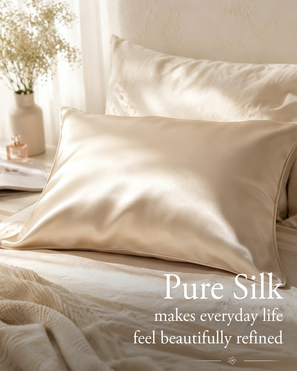 Mulberry Silk 22MOMME Luxury Pillowcase | Champagne