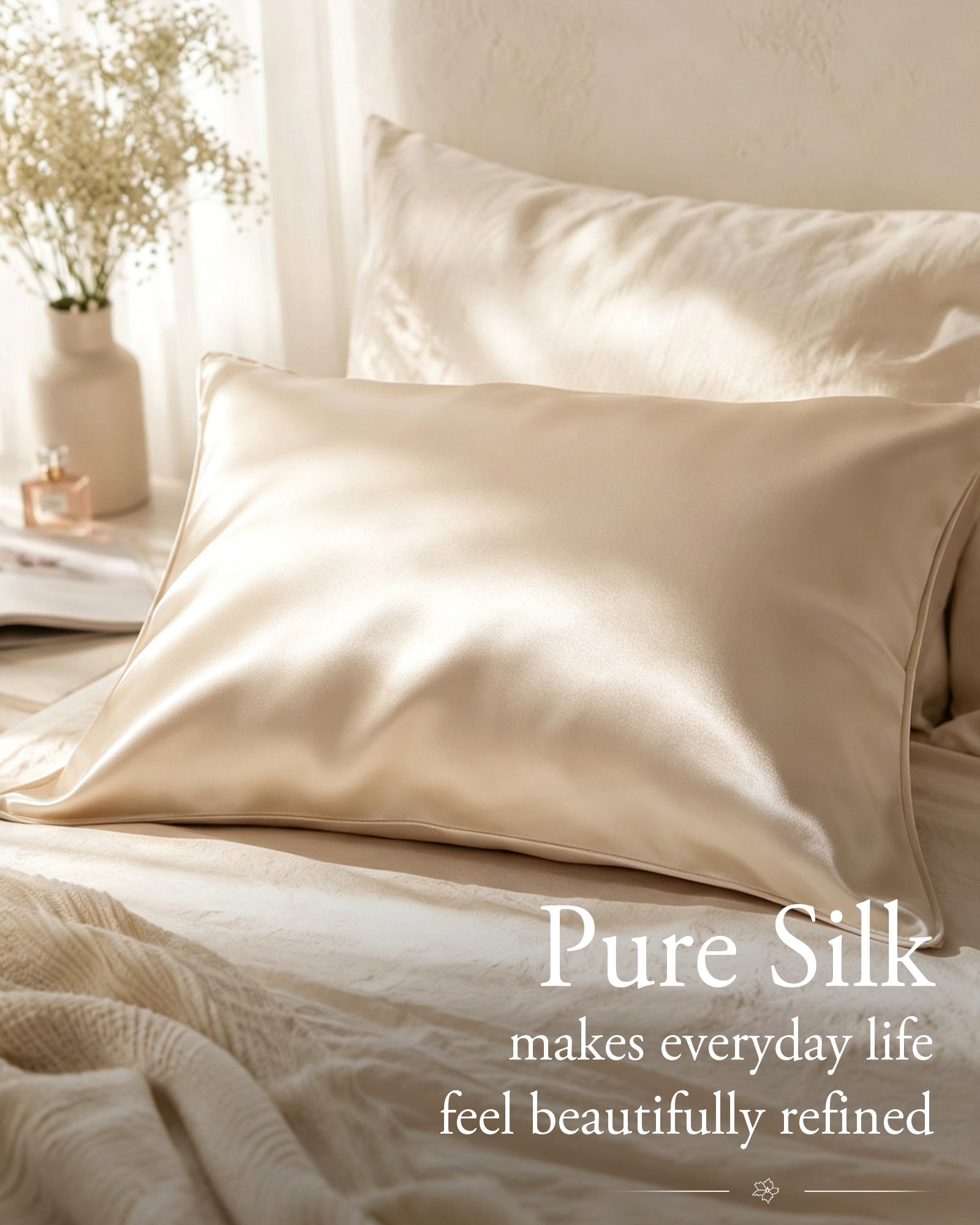 Mulberry Silk 22MOMME Luxury Pillowcase | Champagne