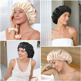 Mulberry Silk Bonnet Adjustable Elastic