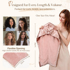 Microfiber Hair Towel - Pink Leaopard