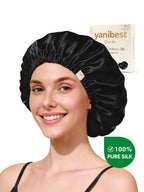 Bonnet en soie de mûrier | Noir 