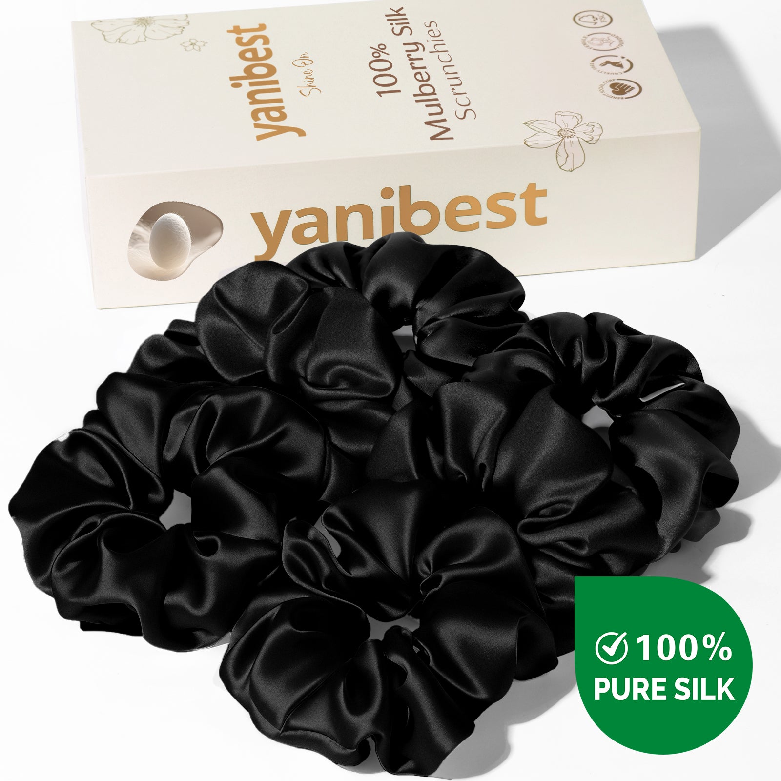 Mulberry Silk Scrunchie 6 in 1- Dark Muse