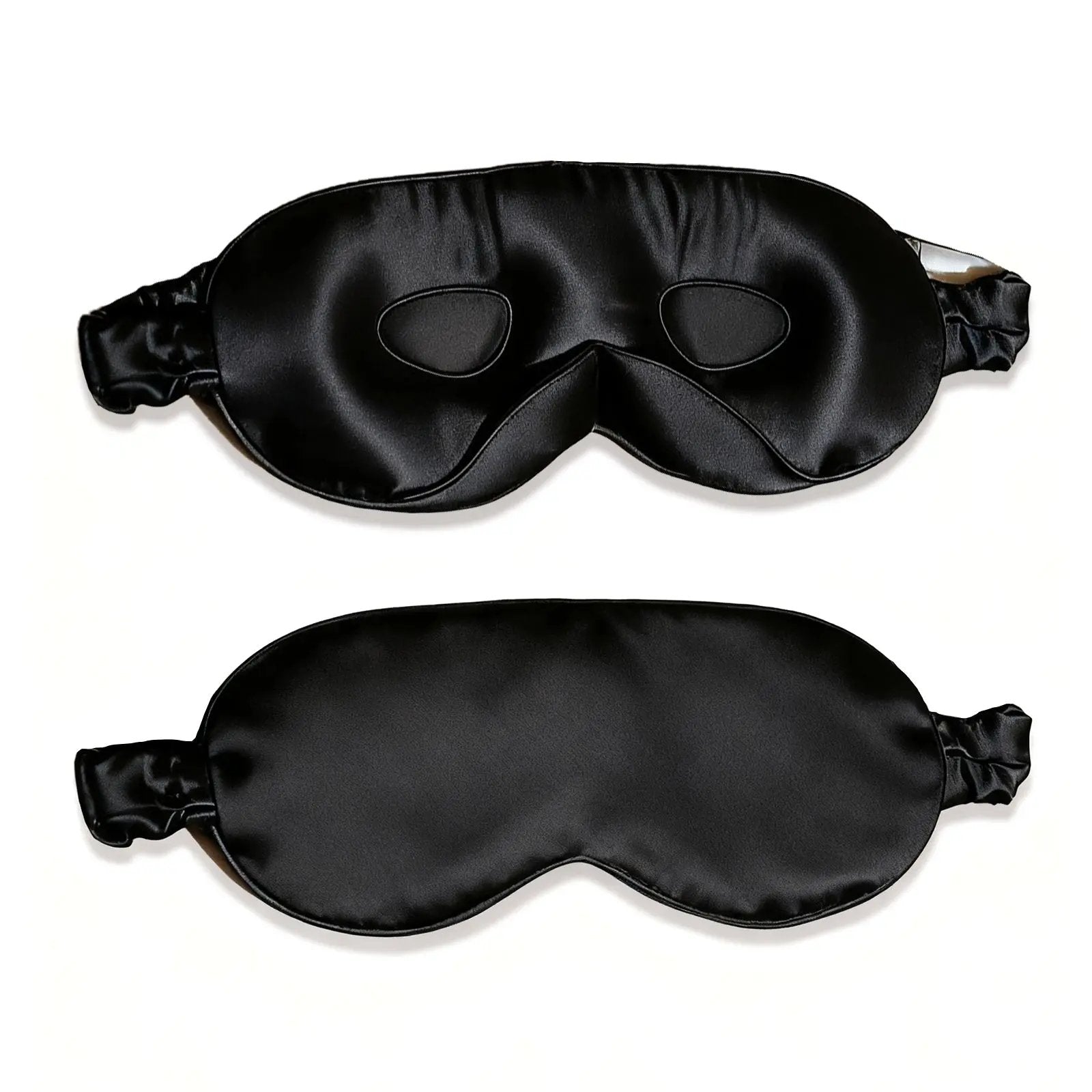 3D Mulberry Silk Sleep Mask - Black YANIBEST