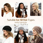 Butter Satin Lined Slouchy Beanie - Classic Smoke Grey