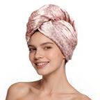 Microfiber Hair Towel - Pink Leaopard
