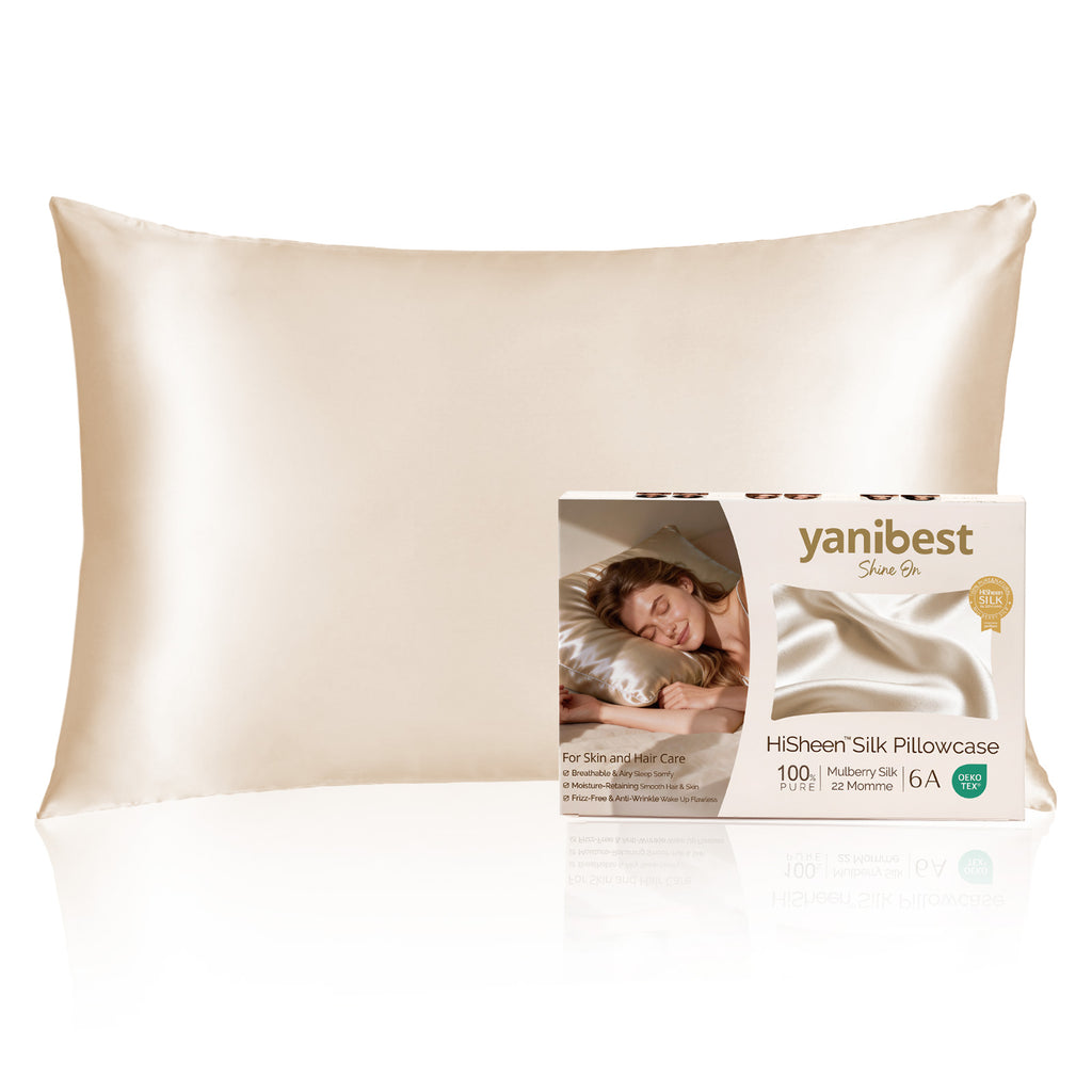 Mulberry Silk 22MOMME Luxury Pillowcase | Champagne