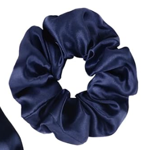 Satin Scrunchie | Navy Blue
