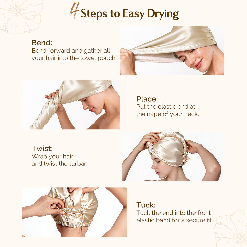 Microfiber Hair Towel - Golden