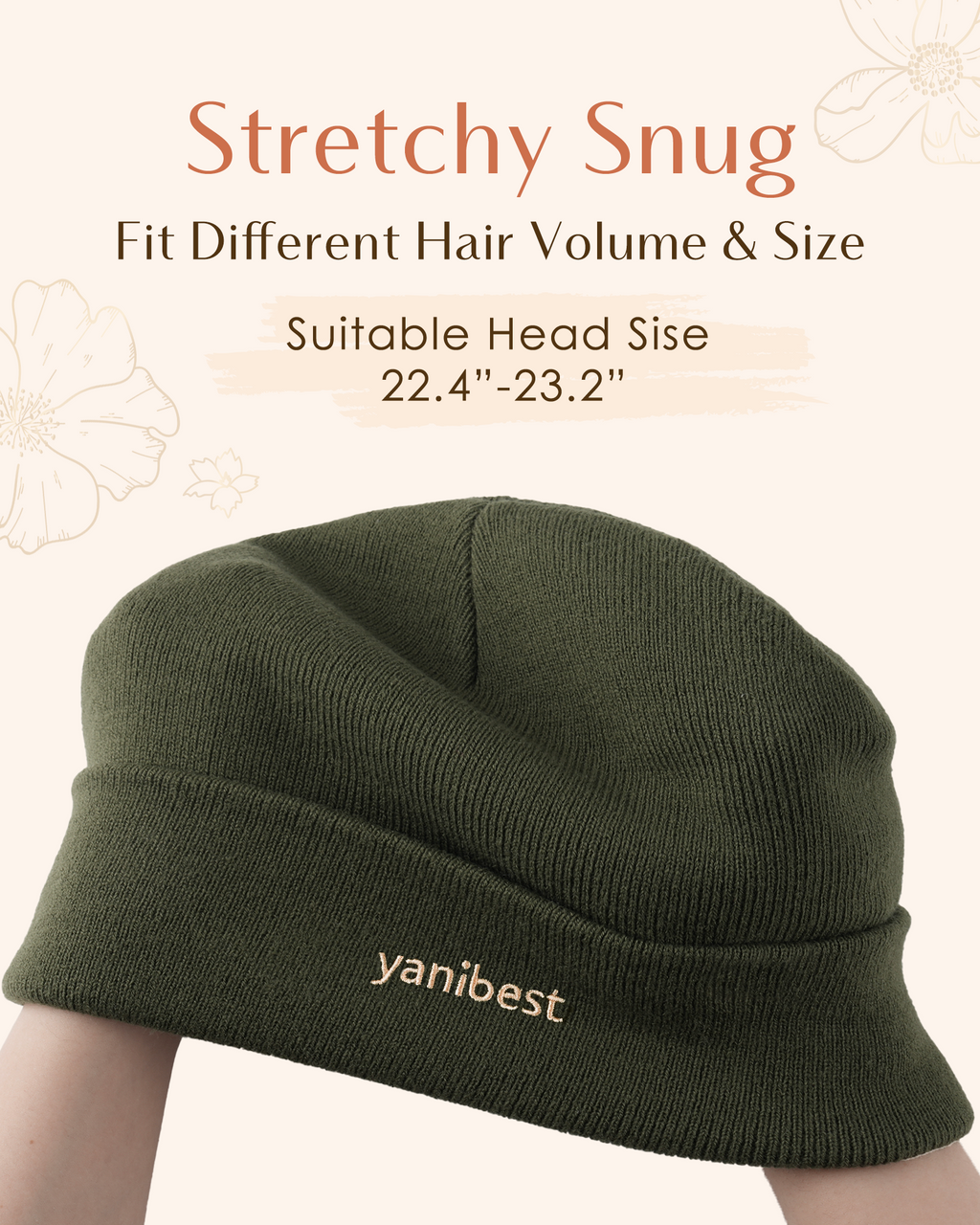 Mulberry Silk Lined Beanie - Green