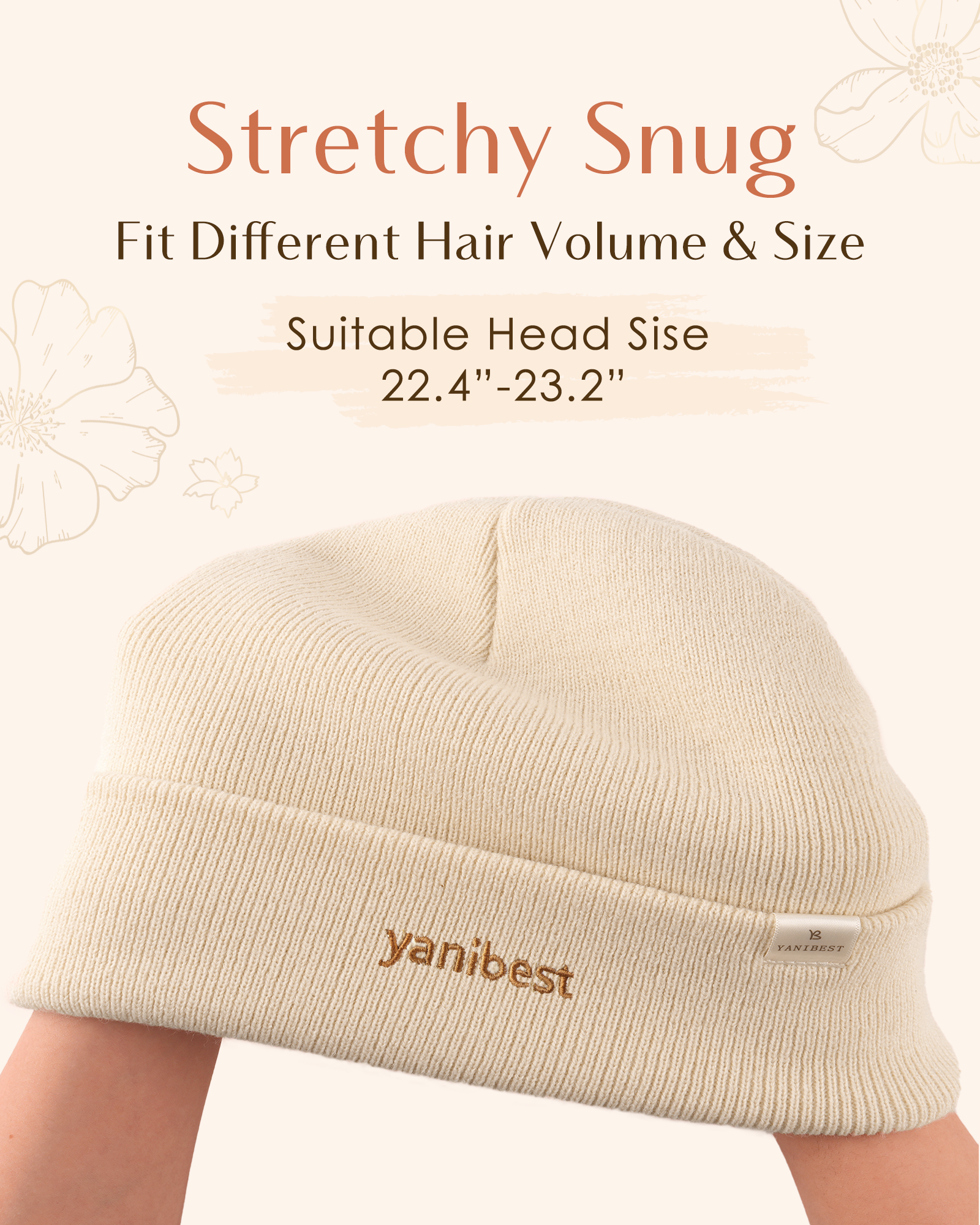 Mulberry Silk Lined Beanie - Beige