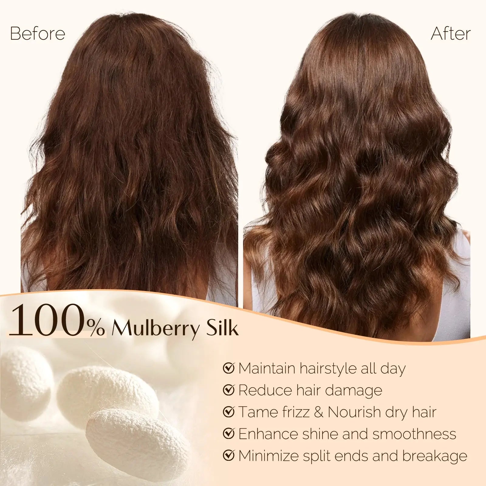 6A Mulberry Silk Bonnet Adjustable Elastic - Black YANIBEST