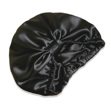 6A Mulberry Silk Bonnet Classic Turban - Black
