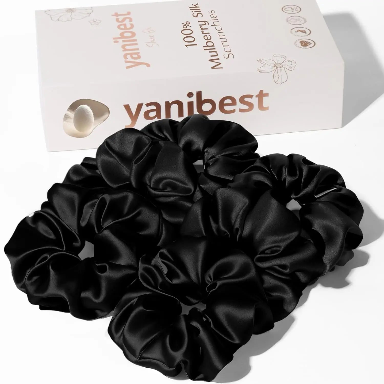 6A Mulberry Silk Scrunchie 6 in 1- Dark Muse YANIBEST