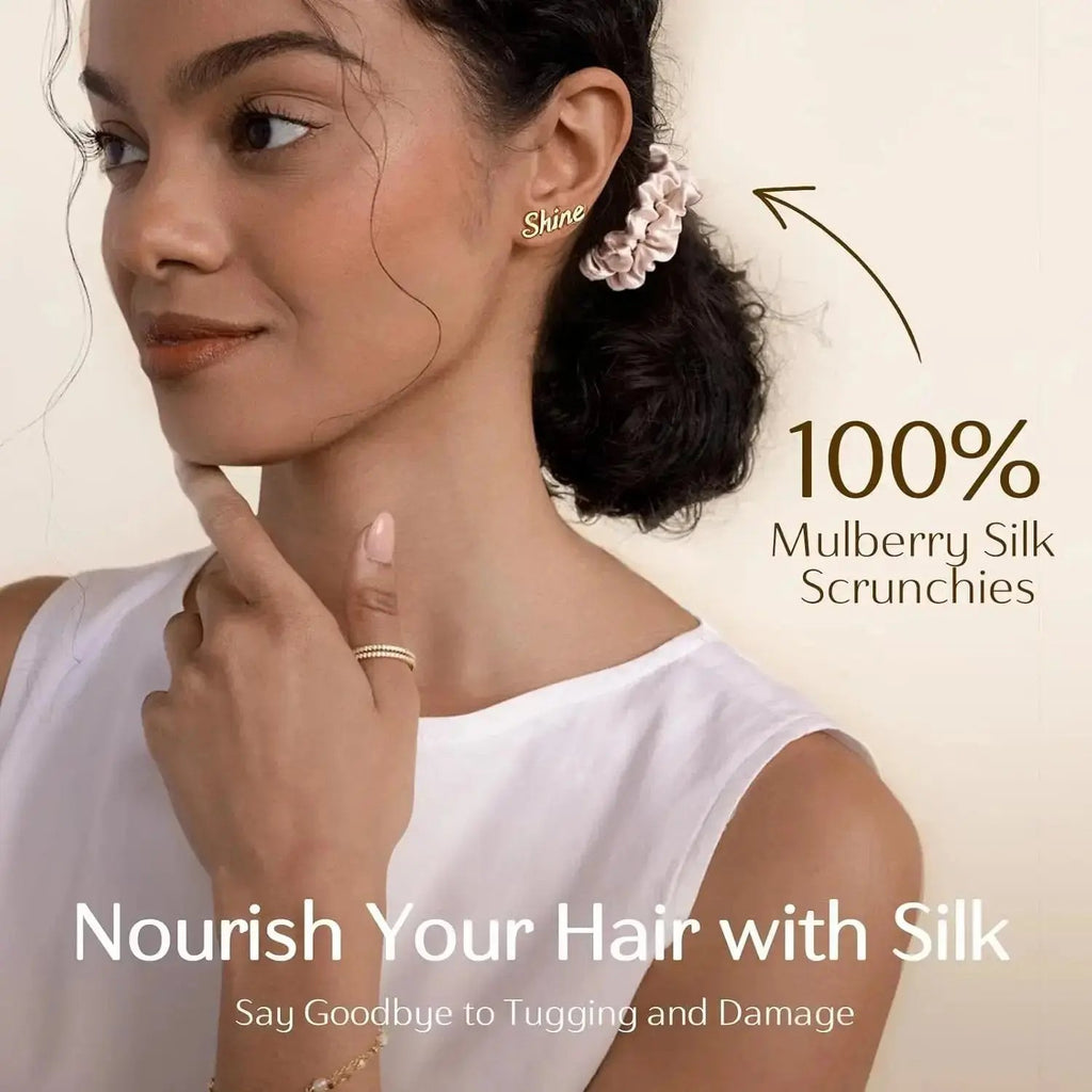 6A Mulberry Silk Skinny Scrunchie 6 in 1- Colorful Set YANIBEST