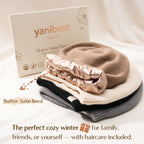 Butter Satin Lined Slouchy Beanie - Classic Smoke Grey