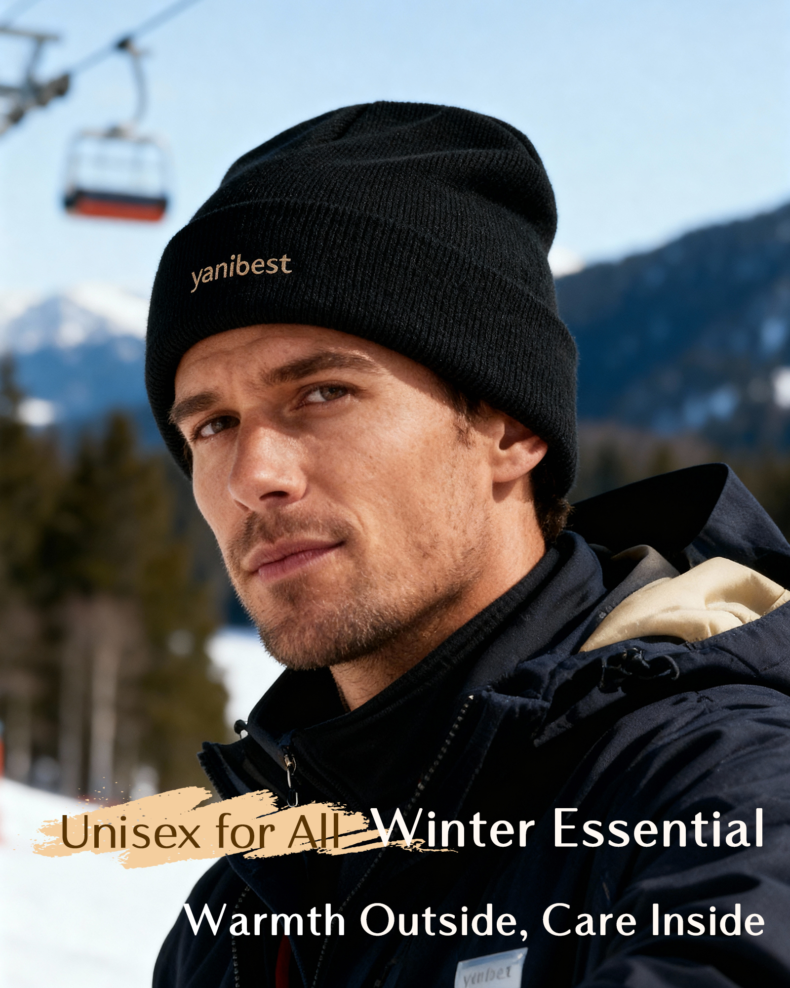 Mulberry Silk Lined Beanie - Black