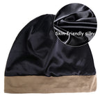 Butter Satin Lined Slouchy Cap - Khaki