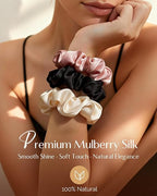 Mulberry Silk Mid Scrunchie 6 in 1- Classic