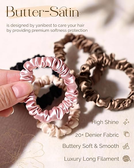 Butter Satin Scrunchie 8 in 1 - Pink