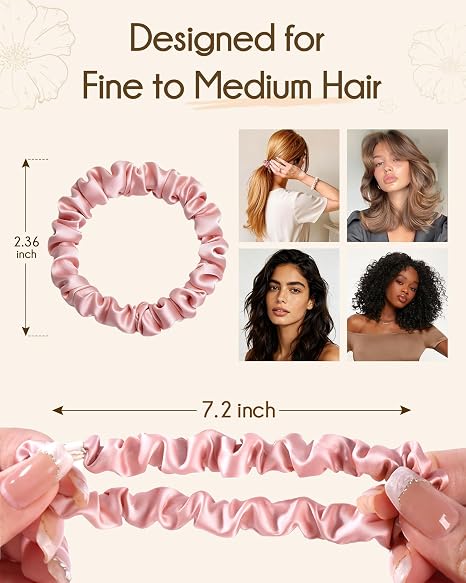 Butter Satin Scrunchie 8 in 1 - Pink