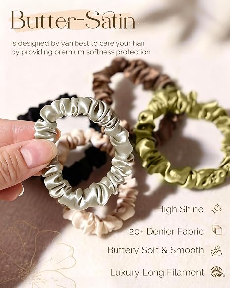 Butter Satin Scrunchie 8 in 1 - Green