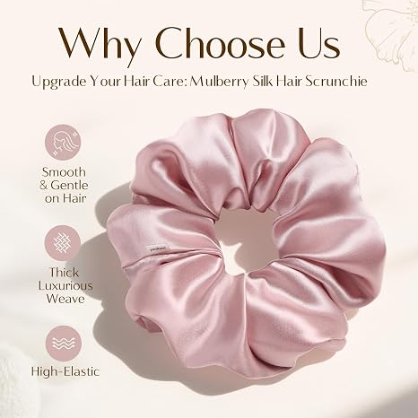 Mulberry Silk Mid Scrunchie 6 in 1- Classic