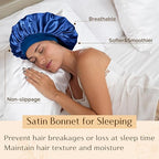 Silk Butter Satin Bonnet Wide Band - Royal Blue