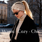 Satin Lined Headbands for Winter - Khaki
