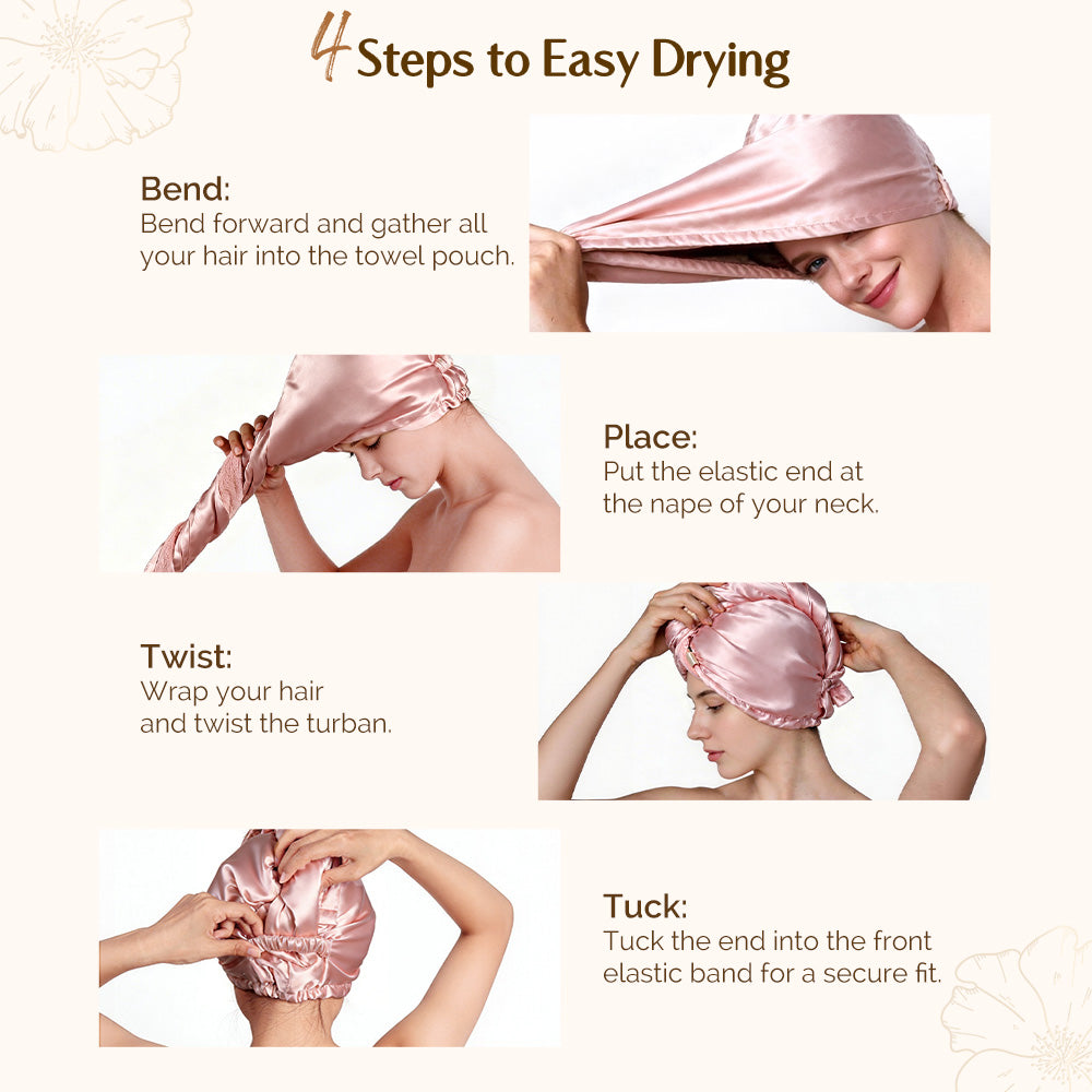 Microfiber Hair Towel - Pink