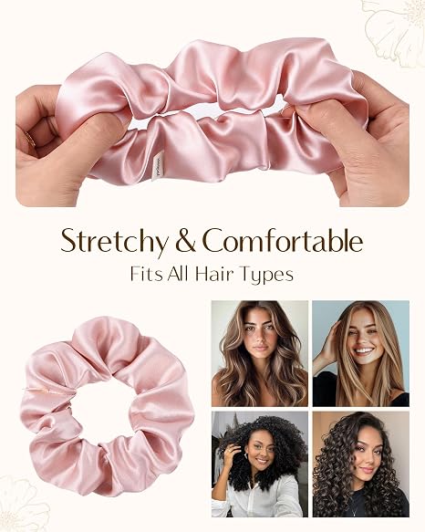 Mulberry Silk Mid Scrunchie 6 in 1- Classic