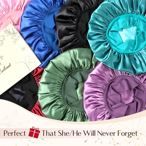 Silk Butter Satin Bonnet Wide Band - Royal Blue