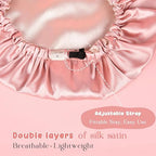 Baby Silk Satin Bonnet Adjustable - Pink