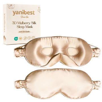 3D Mulberry Silk Sleep Mask - Champagne